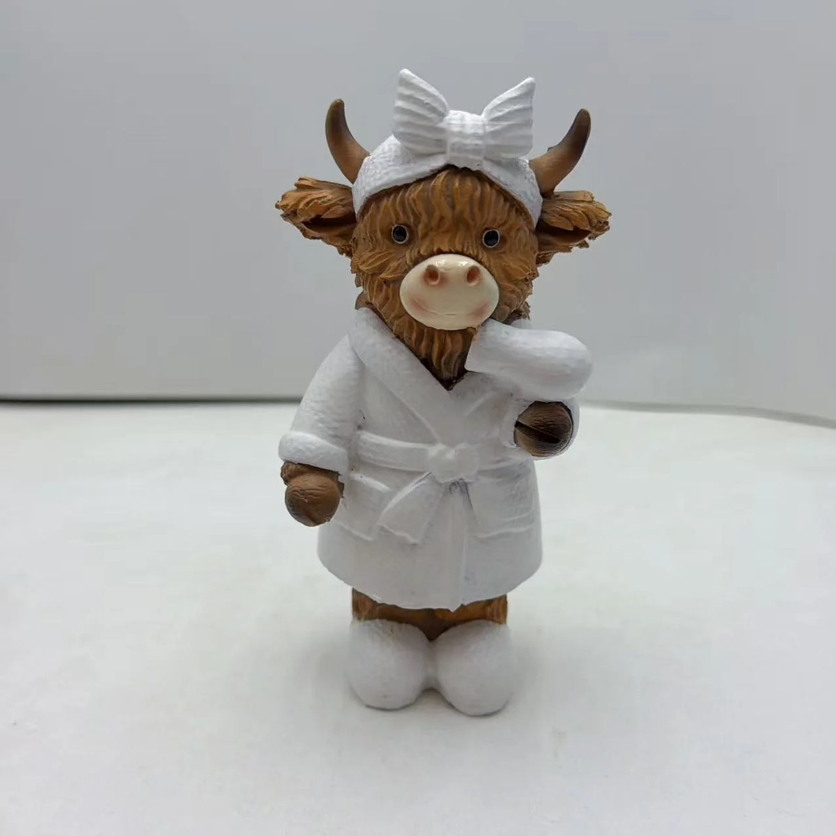 Unisex Decoratief Badkamerfiguur Schotse Hooglandkoe Humoristisch Design 9