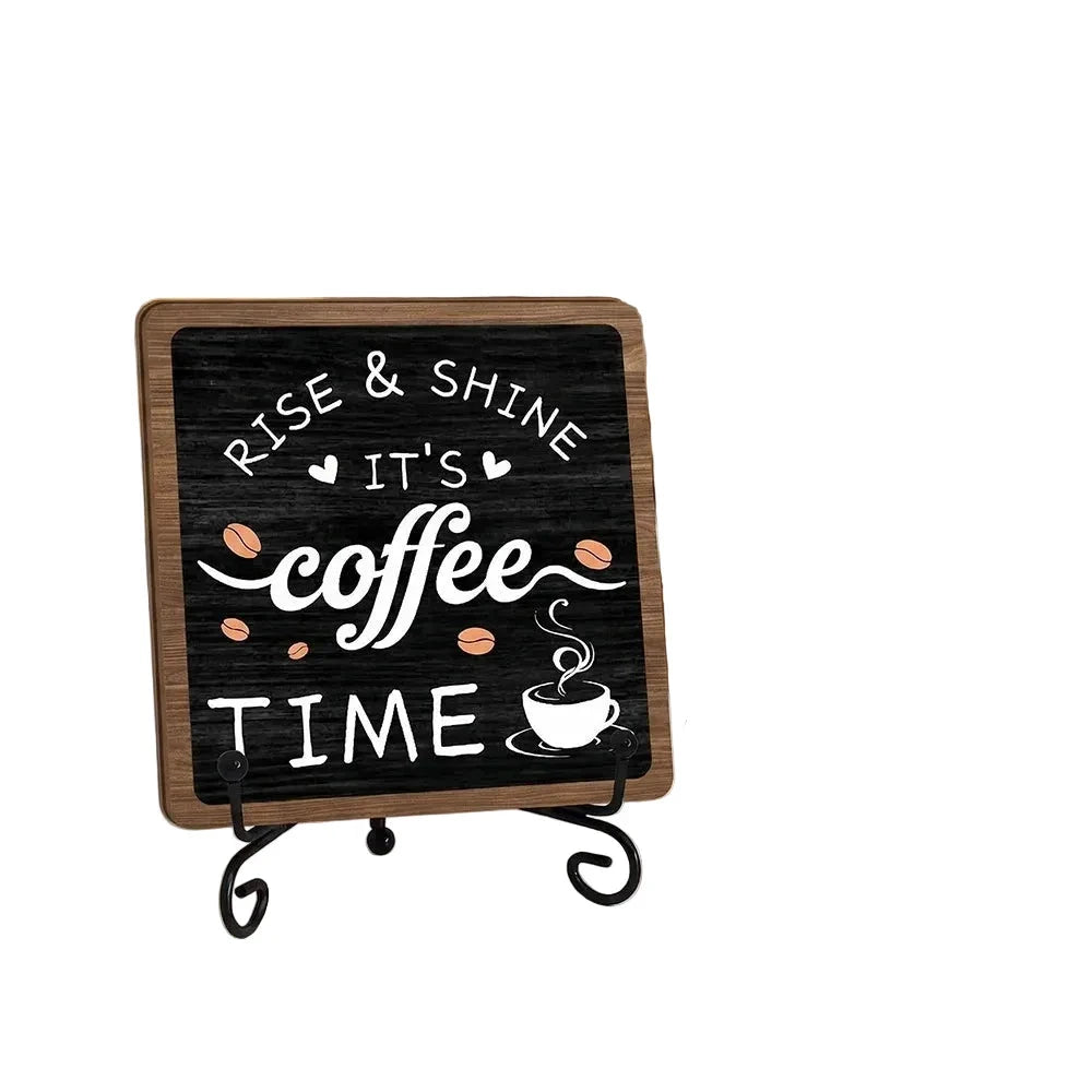Unisex Decoratief Houten Bord Met Koffiemotief 2