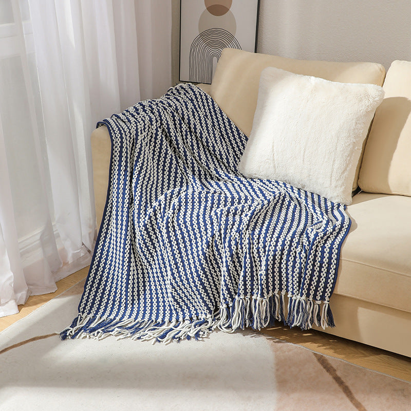Unisex Decoratieve Deken Gestreept Design 4