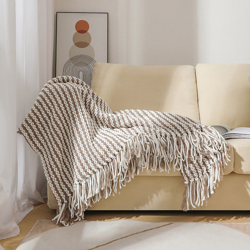 Unisex Decoratieve Deken Gestreept Design 6