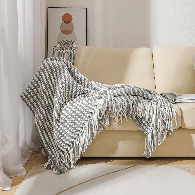 Unisex Decoratieve Deken Gestreept Design 7