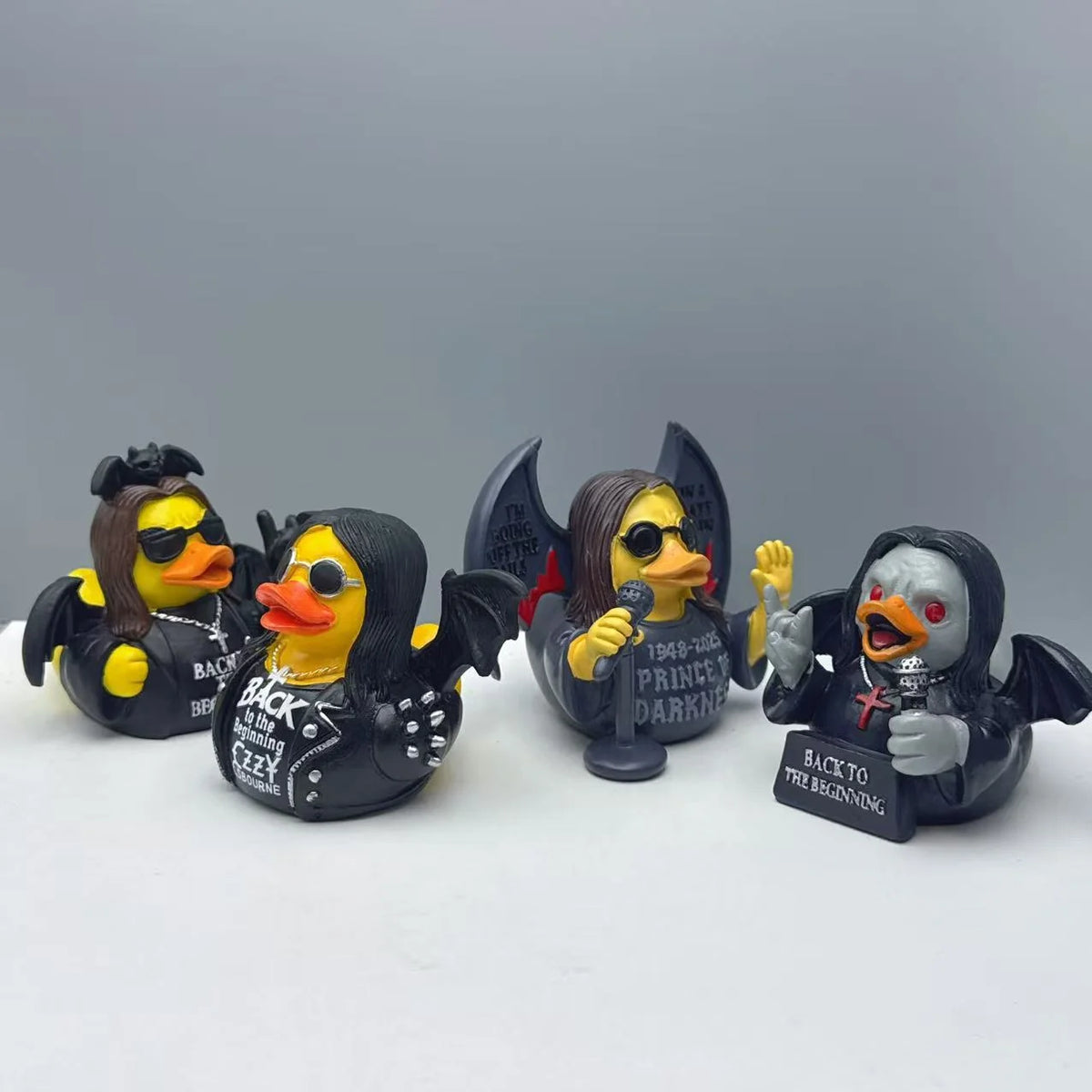 Unisex Decoratieve Rubber Eend Rockstijl Speels Ontwerp 3