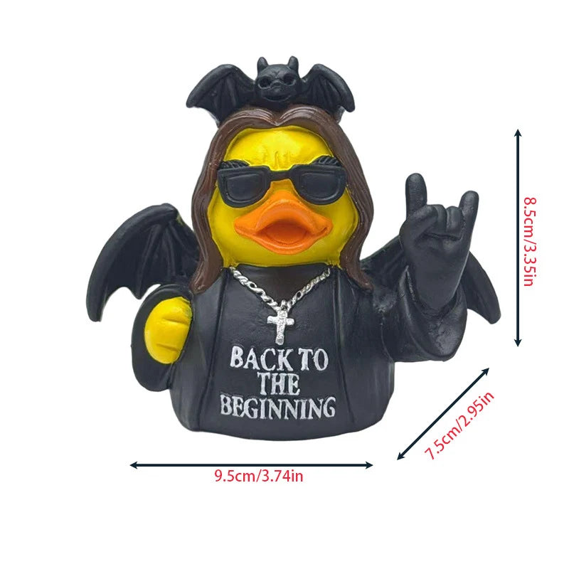 Unisex Decoratieve Rubber Eend Rockstijl Speels Ontwerp 6