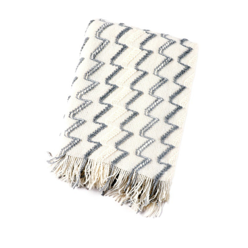 Unisex Decoratieve Werpdeken Zigzagpatroon 6