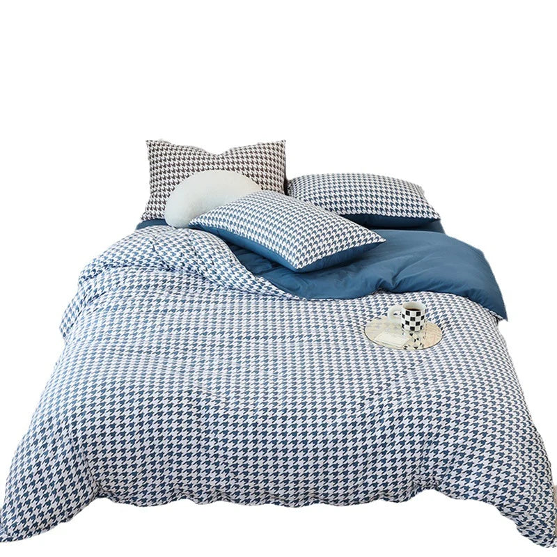 Unisex Dekbedovertrekset Omkeerbaar Pied-de-Poule Design 5