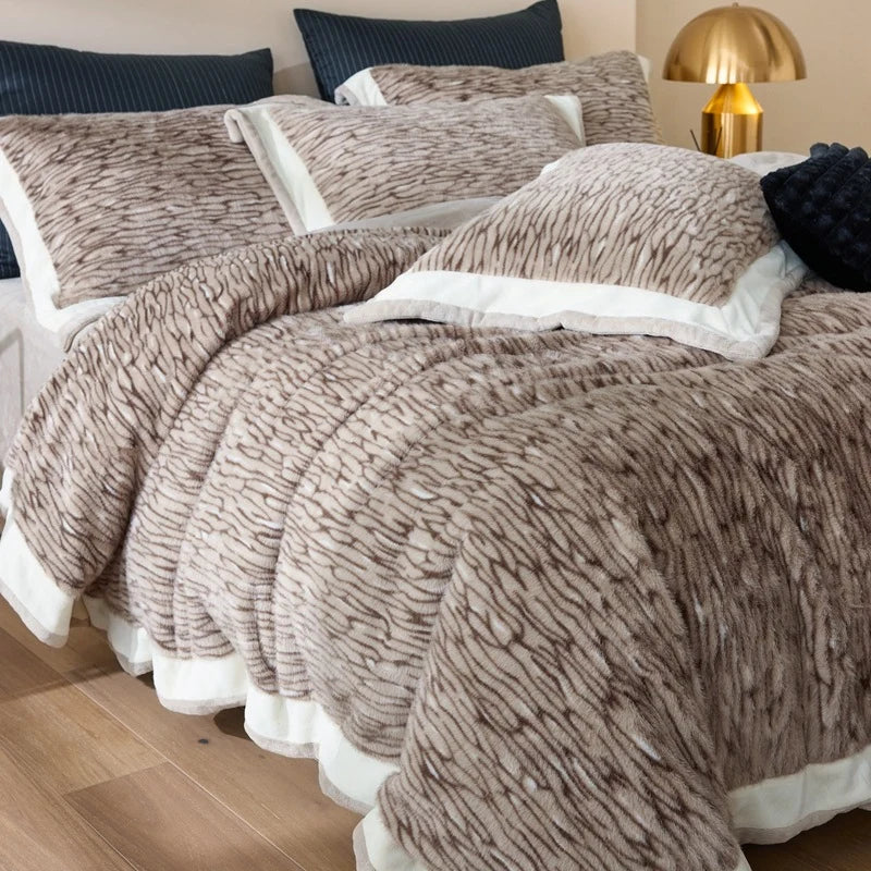 Unisex Dekbedset Omkeerbaar Micropluche en Fluweel 2