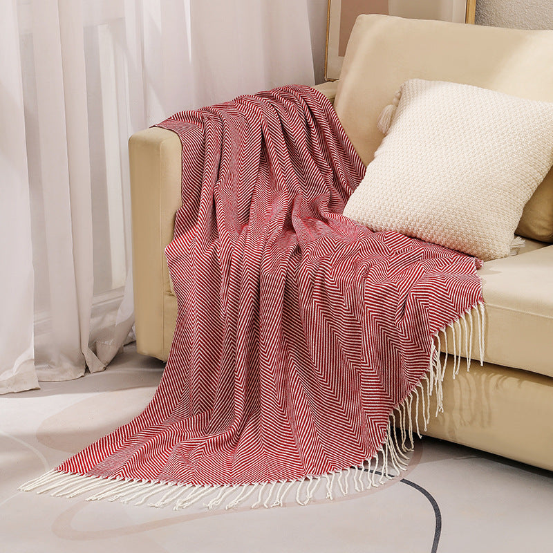 Unisex Deken Visgraatpatroon Comfortabel en Stijlvol 7