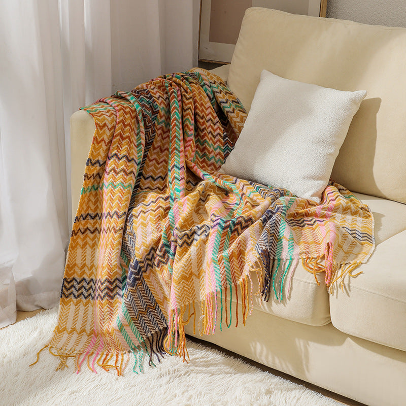Unisex Deken met Geometrisch Patroon Comfortabel en Stijlvol 1