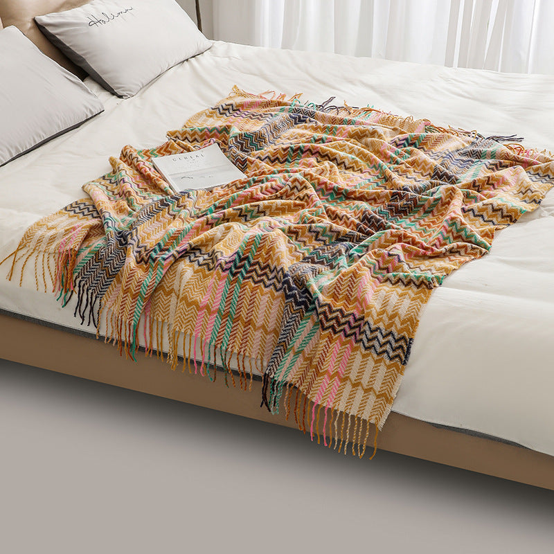 Unisex Deken met Geometrisch Patroon Comfortabel en Stijlvol 4