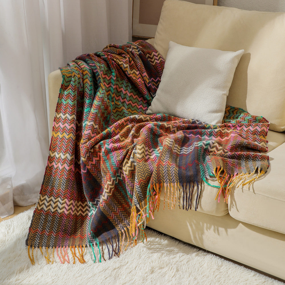 Unisex Deken met Geometrisch Patroon Comfortabel en Stijlvol 6