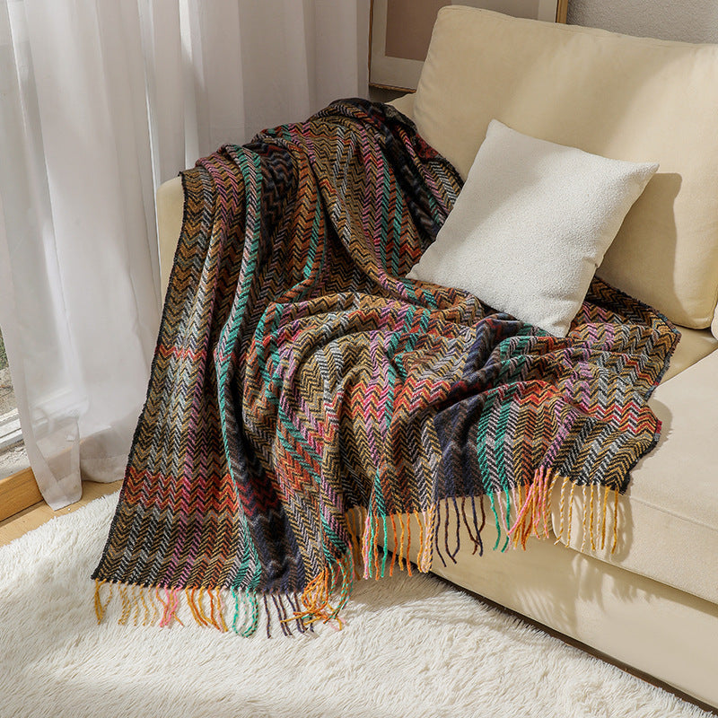 Unisex Deken met Geometrisch Patroon Comfortabel en Stijlvol 7