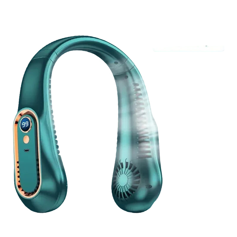 Unisex Draagbare Bladloze Nekventilator Met LED Display 9