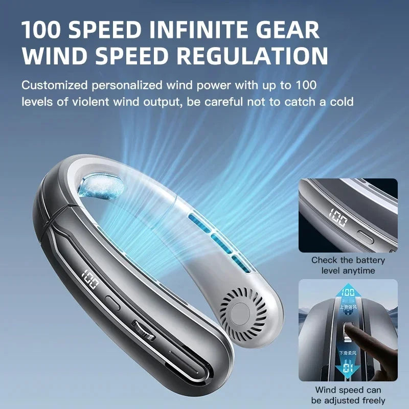 Unisex Draagbare Nekventilator Bladloos Met USB Oplaadbaar 3