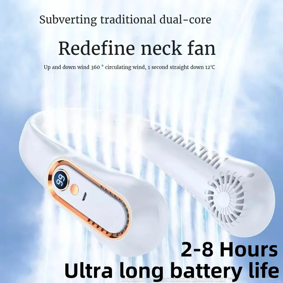 Unisex Draagbare Nekventilator Bladloos Met USB Oplaadbaar 6