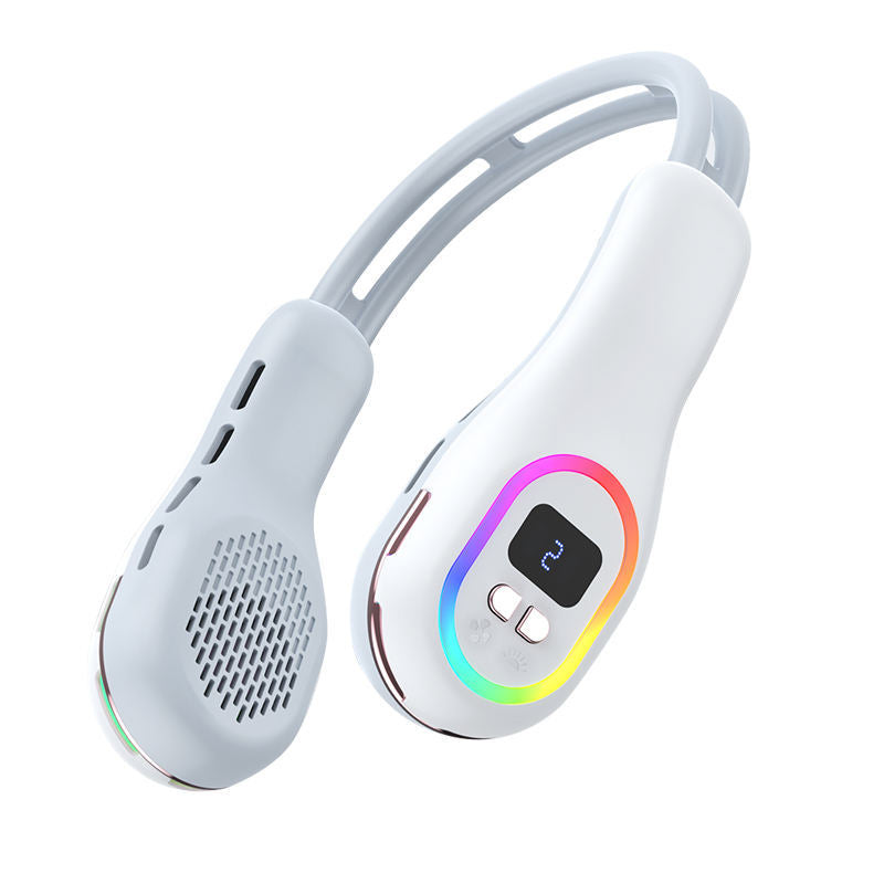 Unisex Draagbare Nekventilator Met LCD-Display En Stille Motor 5