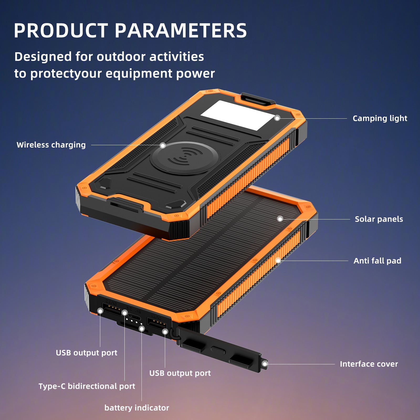 Unisex Draagbare Powerbank met Zonne-energie en Snellaadfunctie 3