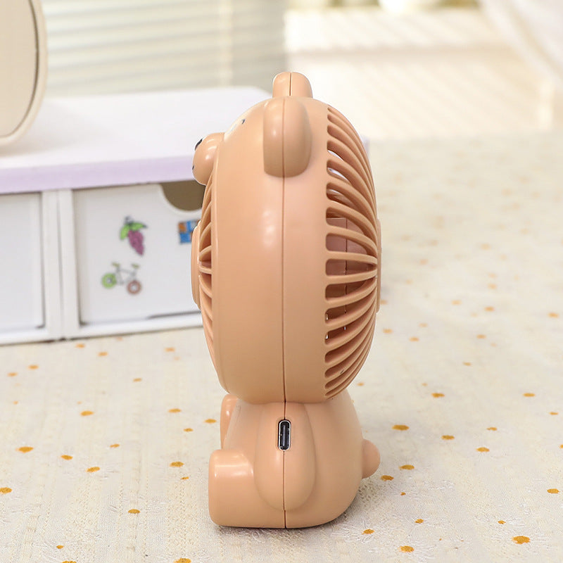 Unisex Draagbare Tafelventilator Beervormig USB-Aansluiting 5