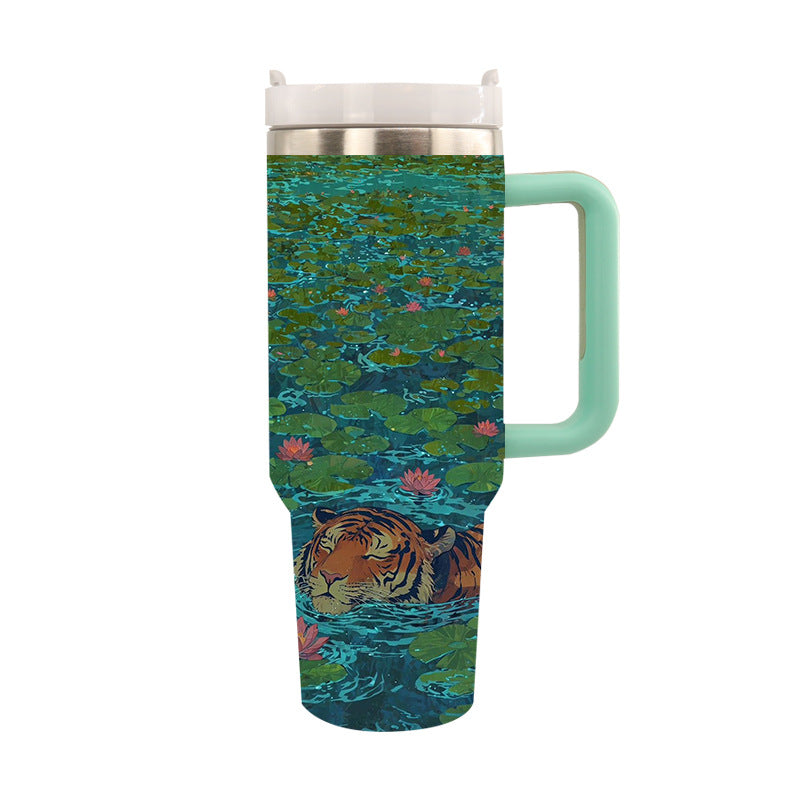 Unisex Drinkbeker Isolerend Stijlvol Ontwerp Met Artistieke Motieven 0