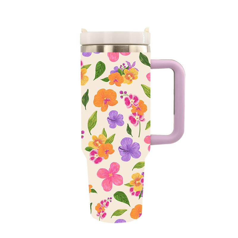 Unisex Drinkbeker Isolerend Stijlvol Ontwerp Met Artistieke Motieven 3