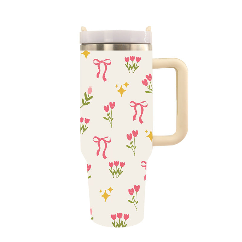 Unisex Drinkbeker Isolerend Stijlvol Ontwerp Met Artistieke Motieven 4