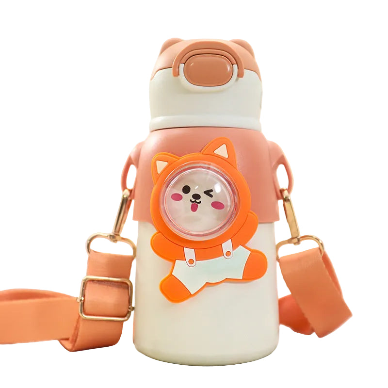Unisex Drinkfles Dierenmotief Met Praktische Klepopening 0