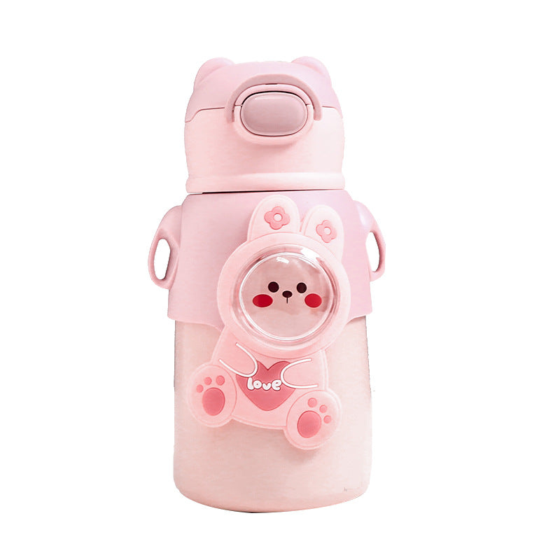 Unisex Drinkfles Dierenmotief Met Praktische Klepopening 3