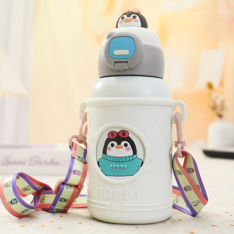Unisex Drinkfles Dierenmotief Met Praktische Klepopening 6