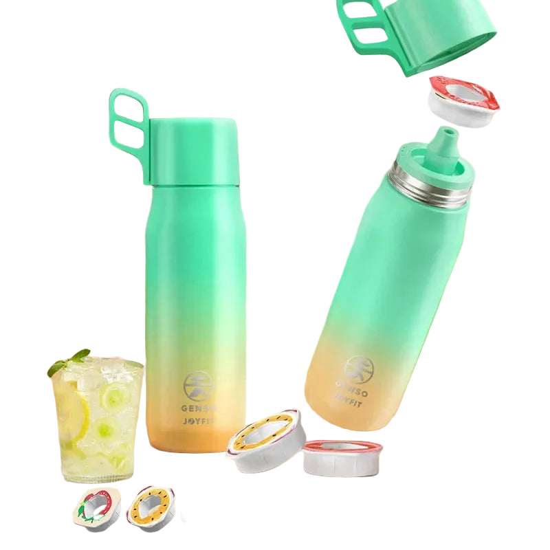 Unisex Drinkfles Met Verwisselbare Smaakringen En Rietje 0