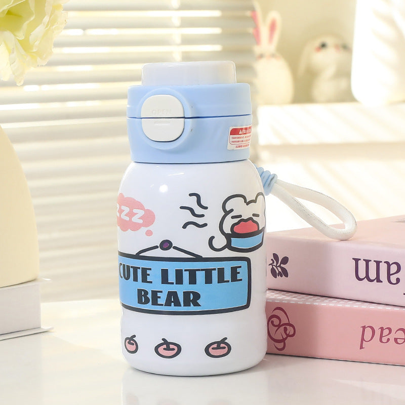 Unisex Drinkfles met Schattig Beer Ontwerp Draagbaar en Waterdicht 0
