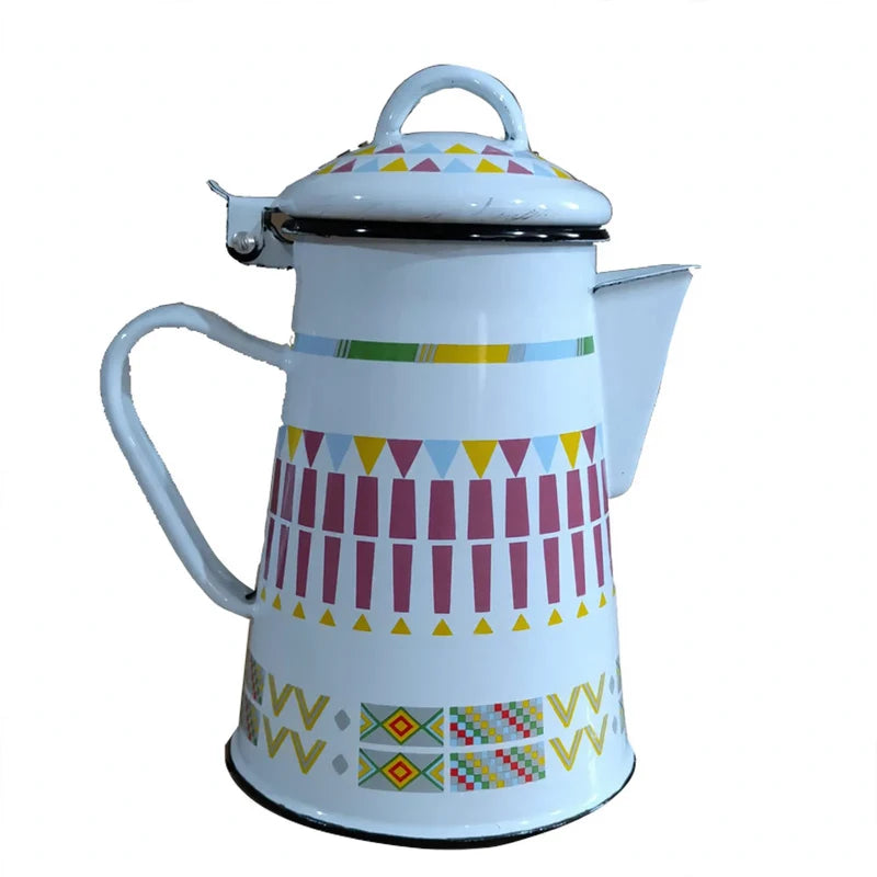 Unisex Emaille Waterkoker met Handvat Modern Design 4