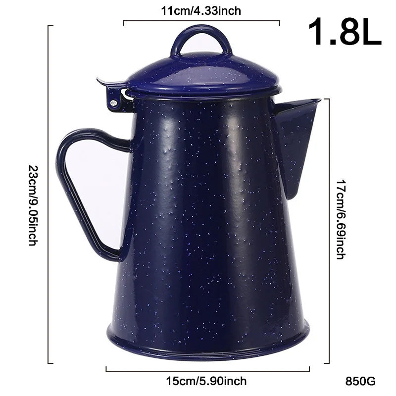 Unisex Emaille Waterkoker met Handvat Modern Design 6