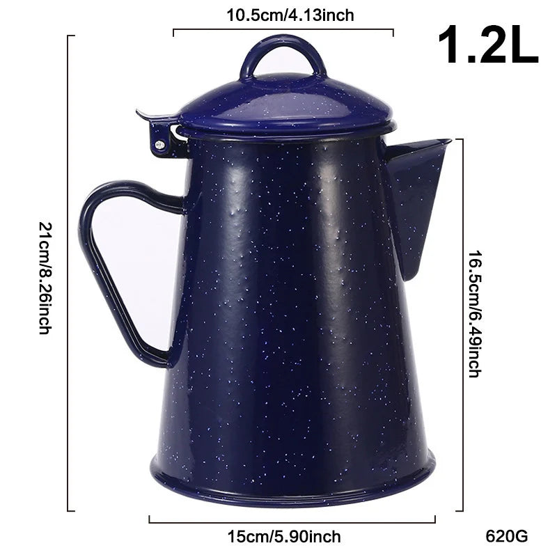 Unisex Emaille Waterkoker met Handvat Modern Design 7