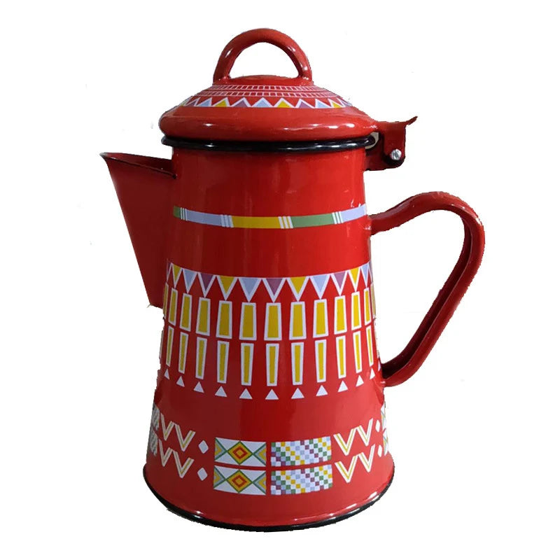 Unisex Emaille Waterkoker met Handvat Modern Design 8