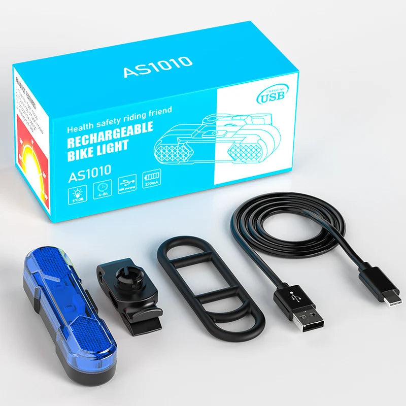 Unisex Fietsachterlicht Draaibaar USB-oplaadbaar 0