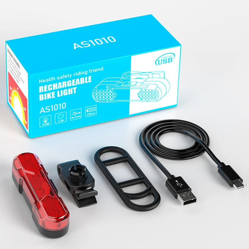 Unisex Fietsachterlicht Draaibaar USB-oplaadbaar 3