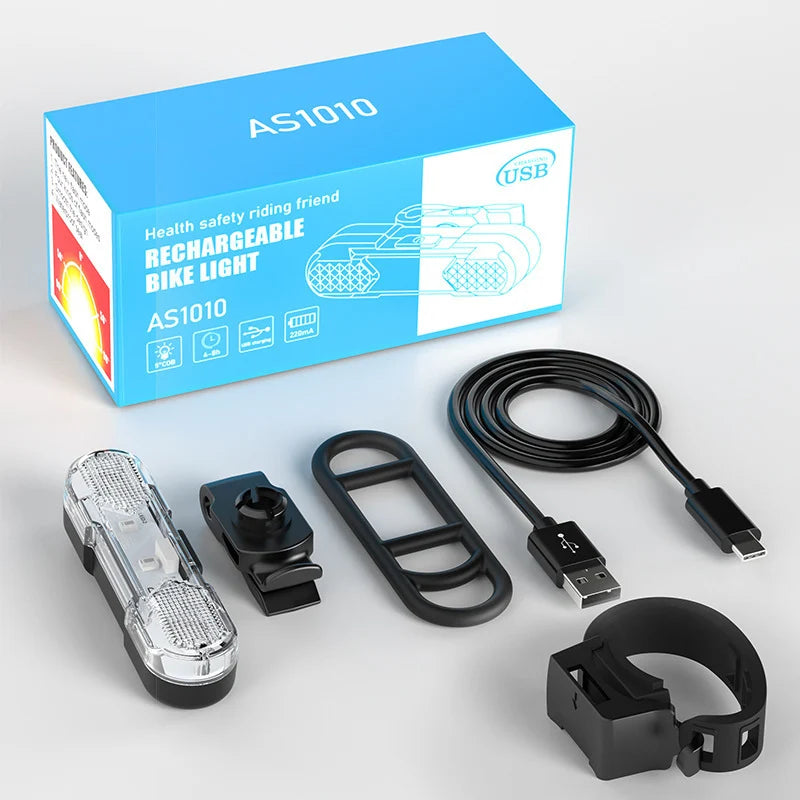 Unisex Fietsachterlicht Draaibaar USB-oplaadbaar 4