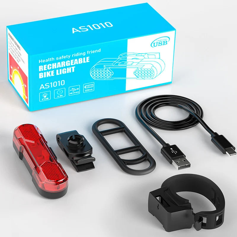 Unisex Fietsachterlicht Draaibaar USB-oplaadbaar 5