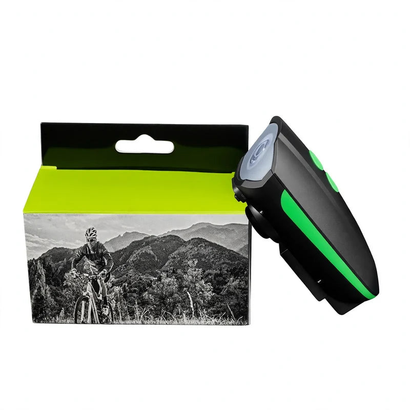Unisex Fietskoplamp met Oplaadbare LED en Geïntegreerde Claxon 0