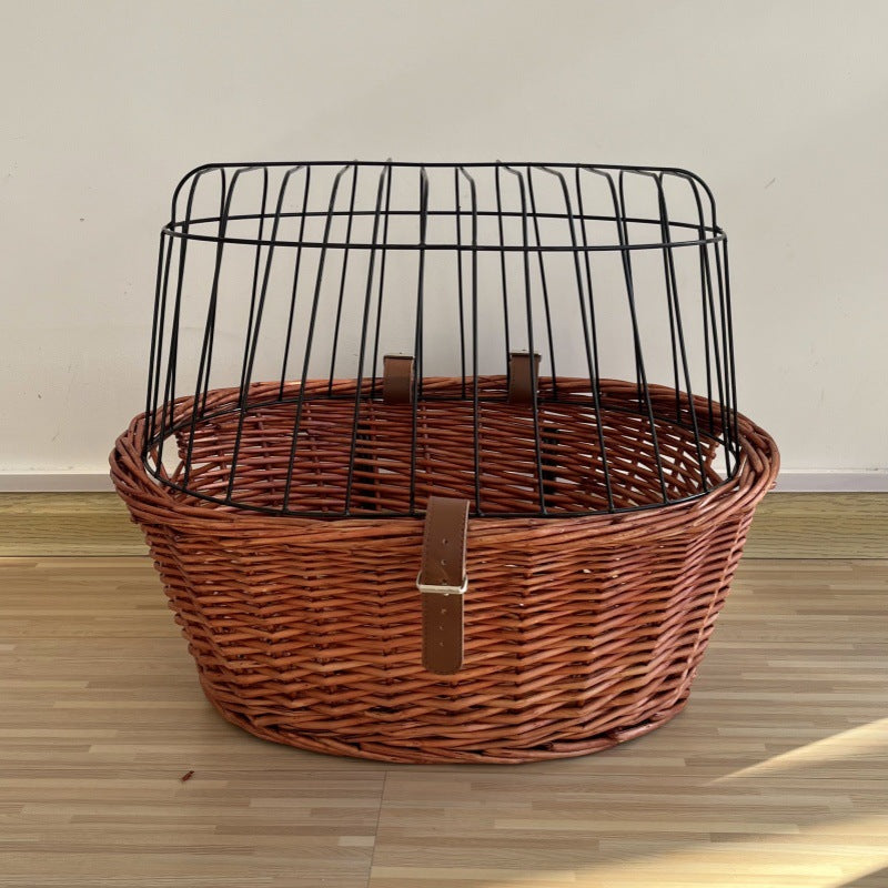 Unisex Fietsmand Geweven Rotan Met Snelbevestigingssysteem 8