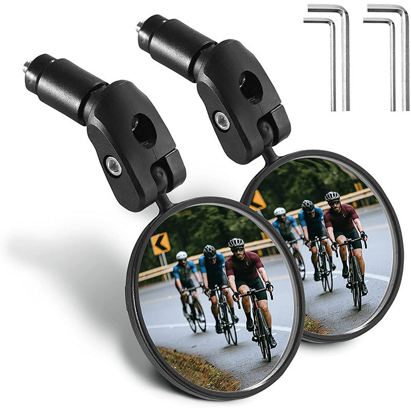 Unisex Fietsspiegel Set Compact Draaibaar Groothoek 5