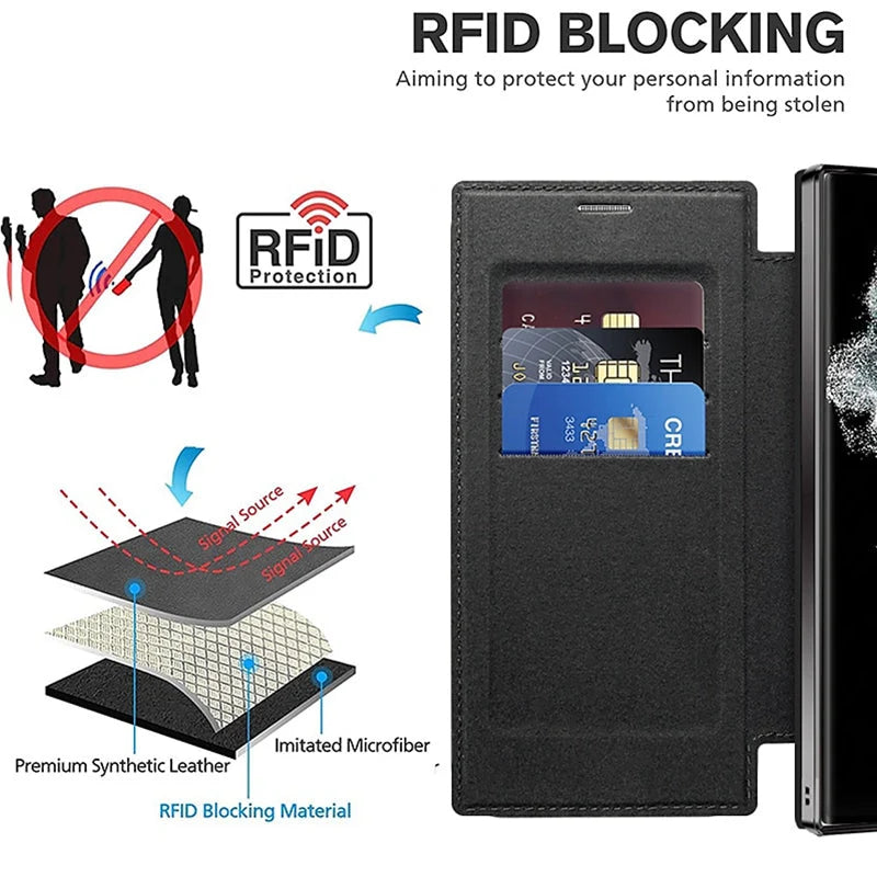 Unisex Flip Case Samsung met Magnetische Sluiting en Kaartsleuf 6