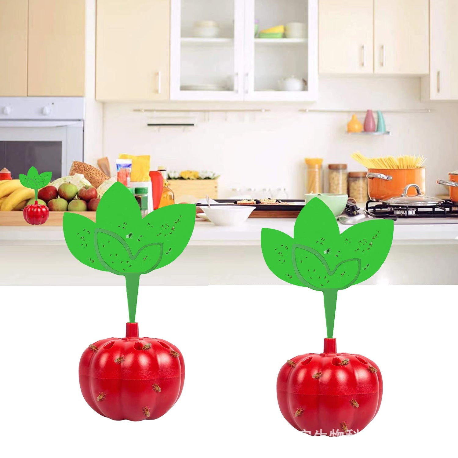 Unisex Fruitvliegenval Herbruikbaar met Tomaatvormig Aasreservoir 1