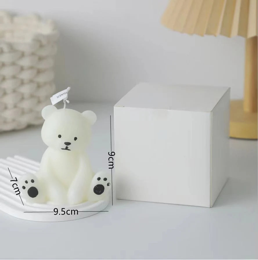 Unisex Geurkaars Beervormig Handgeschilderd 0