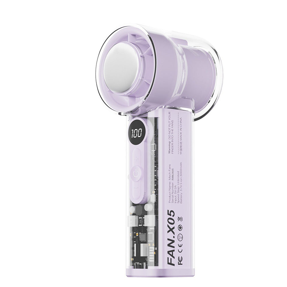 Unisex Handbediende Koelventilator Compact Draagbaar 3