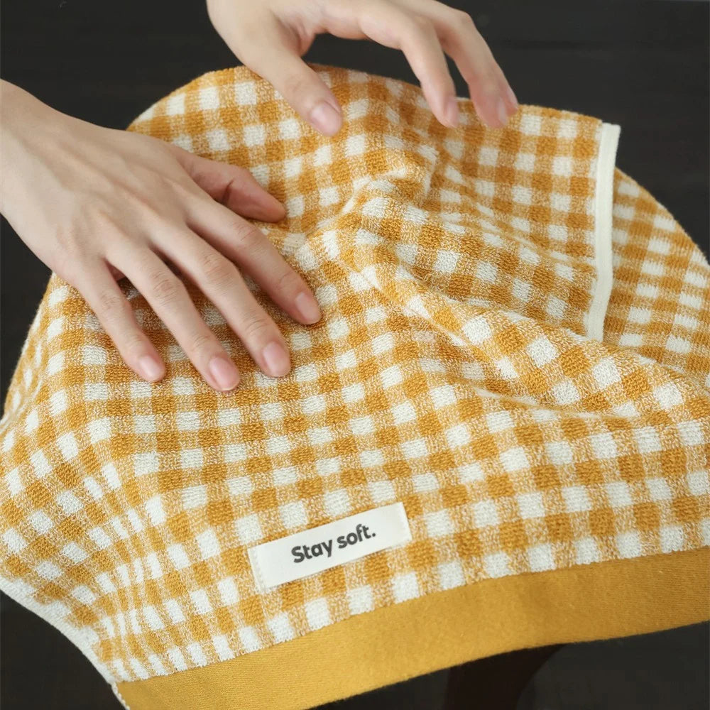Unisex Handdoek Geruit Functioneel Design Met Compact Formaat 4