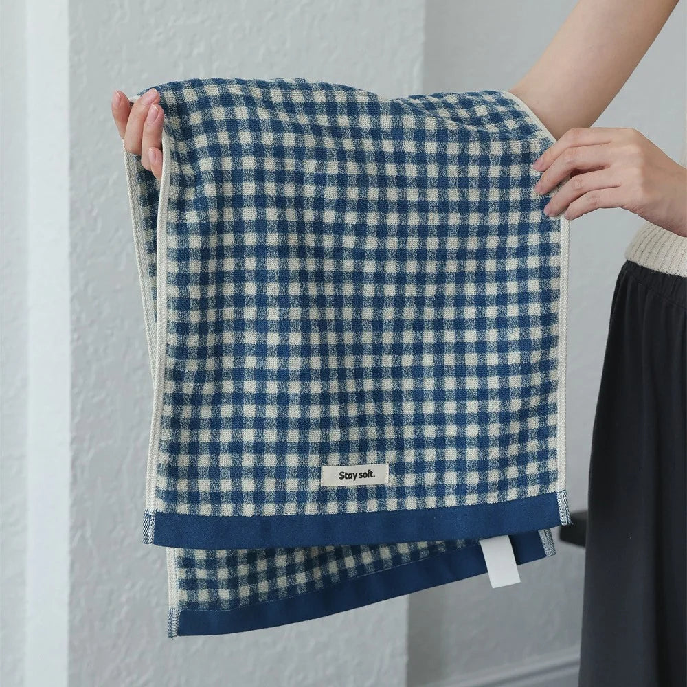 Unisex Handdoek Geruit Functioneel Design Met Compact Formaat 6