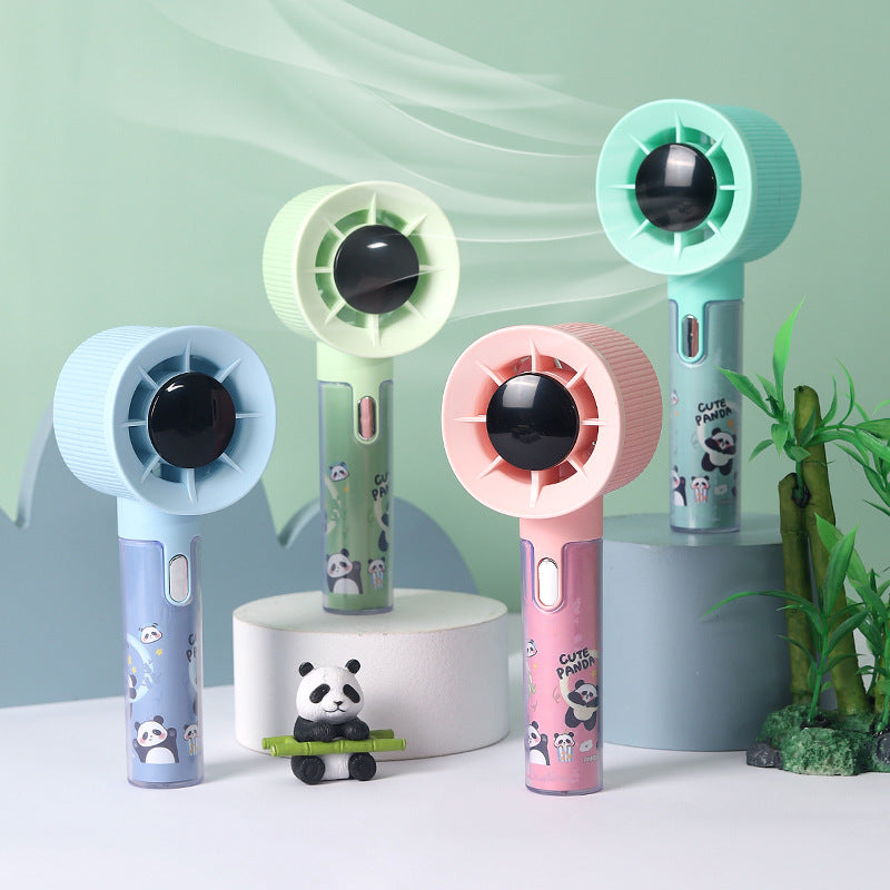 Unisex Handventilator Draagbaar Met Vochtreservoir Panda Design 4