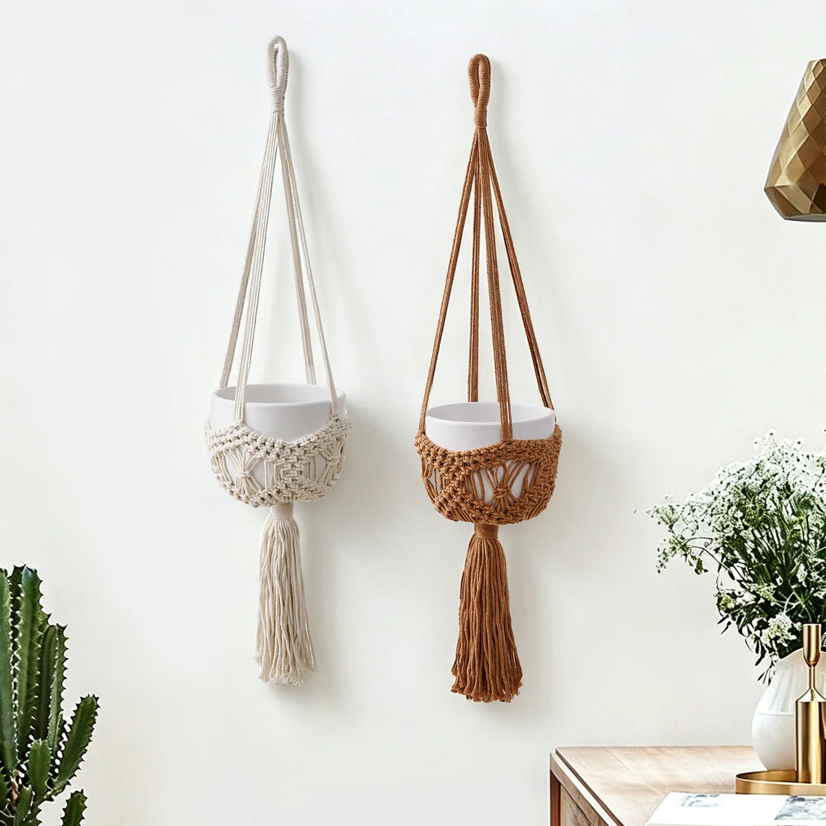 Unisex Hangende Plantenbak Macramé Stijlvol Design 1