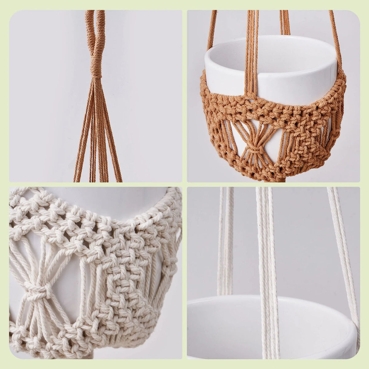 Unisex Hangende Plantenbak Macramé Stijlvol Design 4