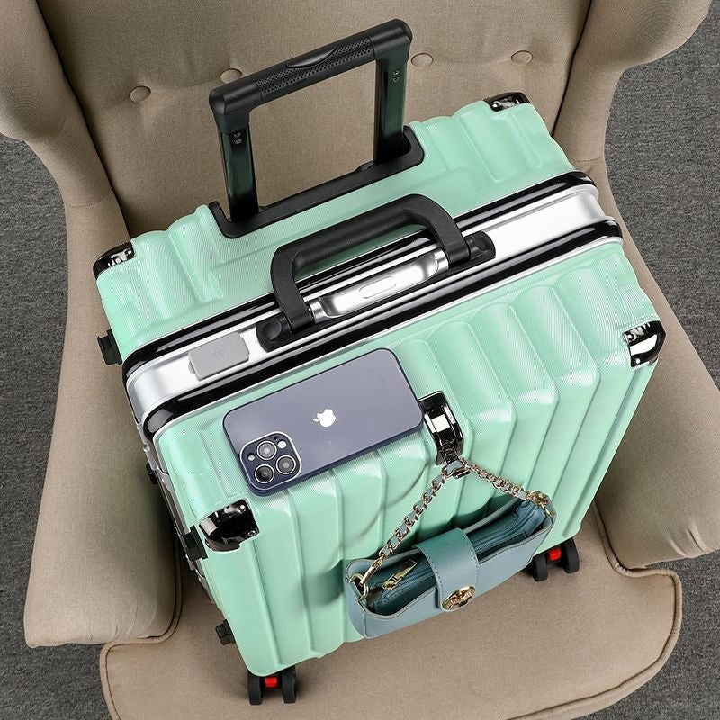 Unisex Hardshell Trolley met USB-oplaadpoort en Multifunctionele Opbergruimte 10